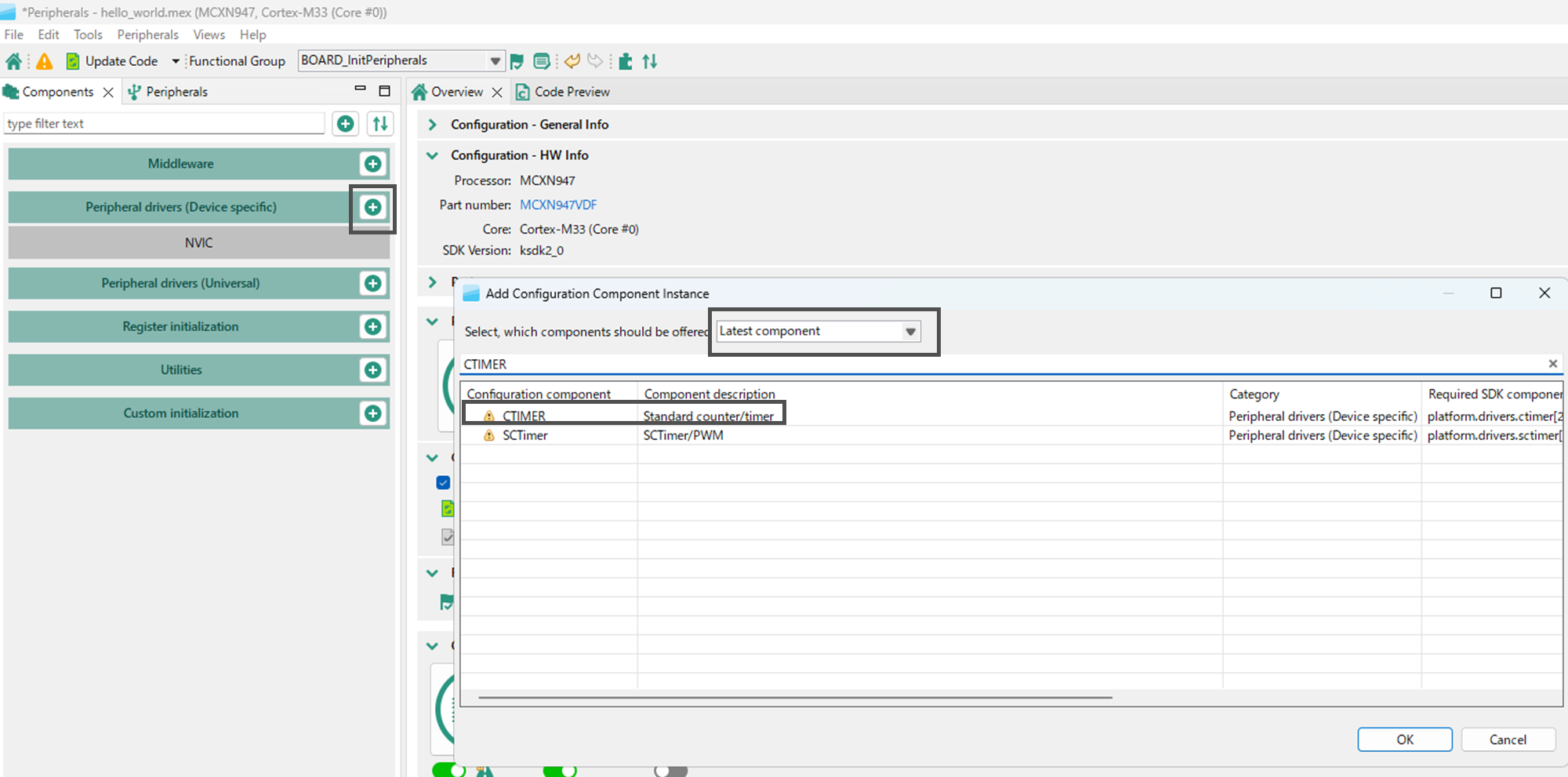 Ctimer 設定項目の追加