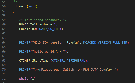 Ctimer スタート関数